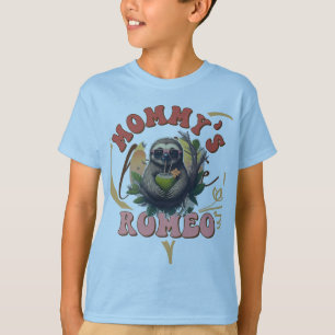 T-shirt design d'autocollant romeo de maman