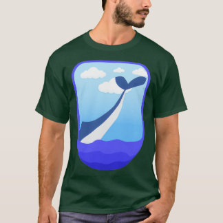 T-shirt Design de baleine bleue
