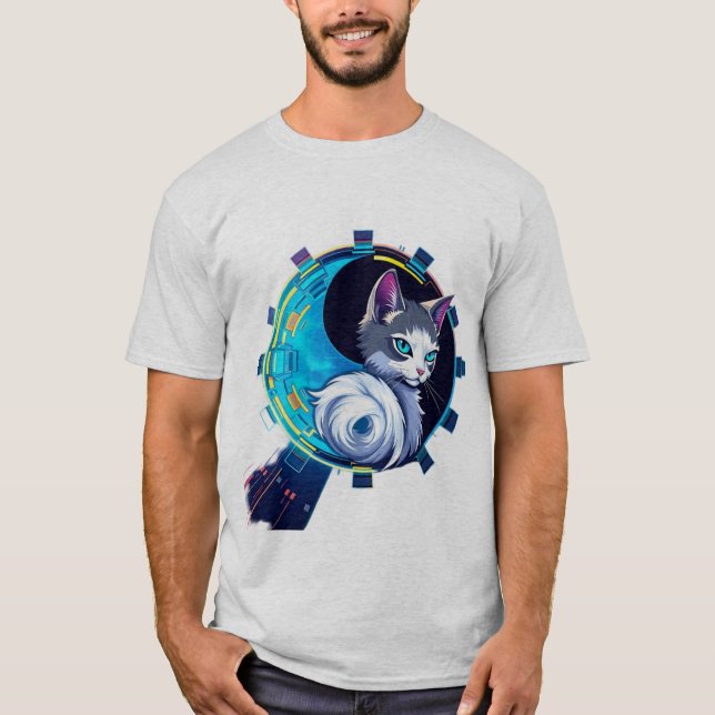 t-shirt design de chat ingénieur (Devant)