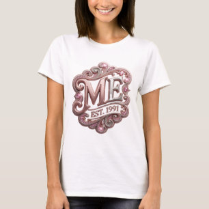 T-shirt Design de citation élégant argent ME EST 1991