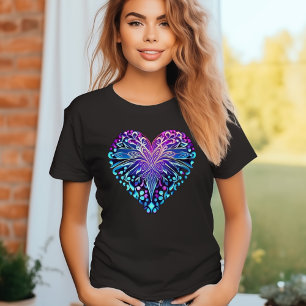 T-shirt Design de coeur décoratif