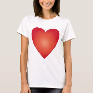 T-shirt Design de coeur rouge