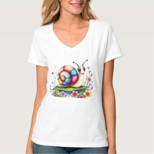 t-shirt design de dessin animé d'escargot