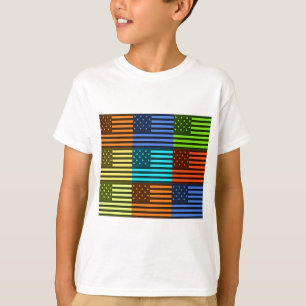 T-shirt Design de drapeau Motif Américain Inspiré Arc-En-C