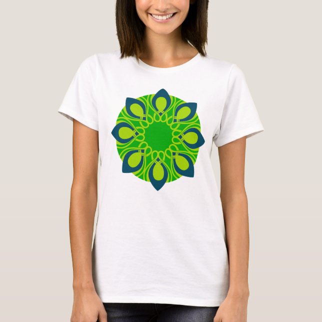 T-shirt design de fleurs orientales chic (Devant)