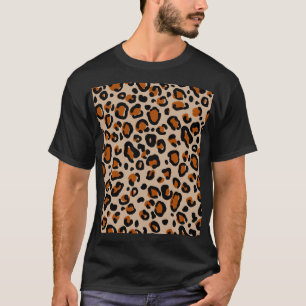 T-shirt Design de fourrure de léopard, motif sans couture.