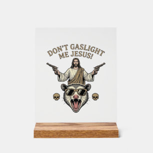 T-shirt design de gravure vintage Jésus Possum drô