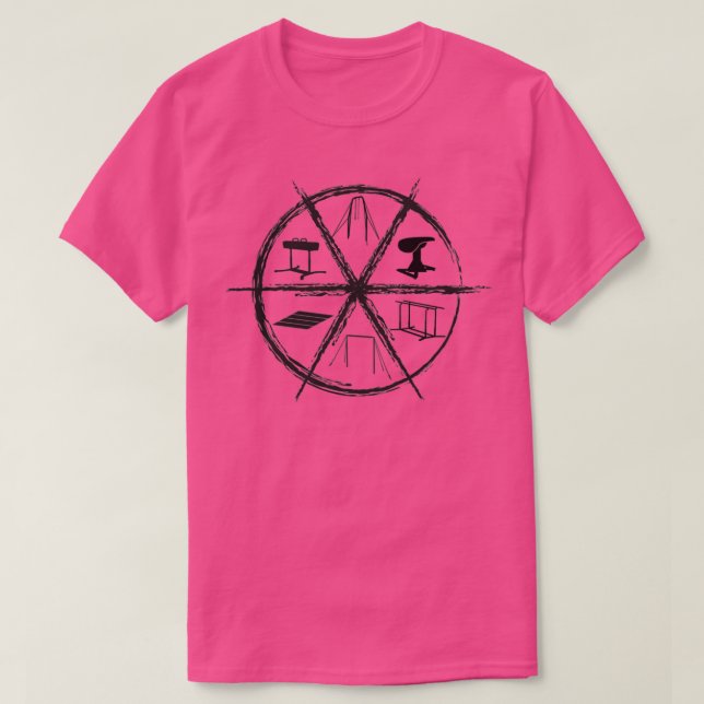 T-shirt Design de gymnastique masculine (Design devant)
