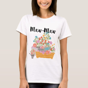 T-shirt Design de jardin à fleurs Maw-Maw