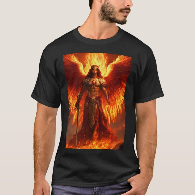 T-shirt design de la statue d'incendie d'Uriel (Devant)
