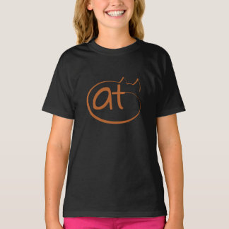 T-shirt Design de ligne de chat endormant