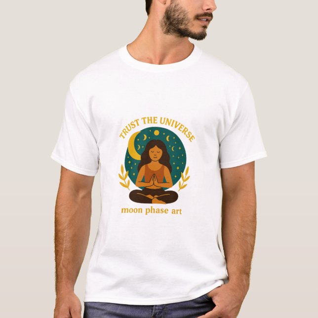 T-shirt Design de lune céleste (Devant)