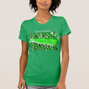 T-shirt Design de natation de baleine verte