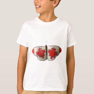 T-shirt Design de papillon du drapeau canadien