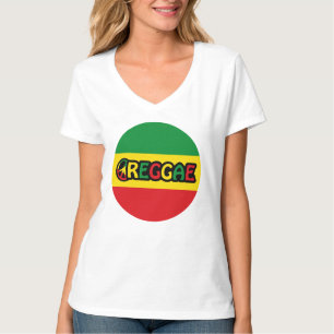 T-shirt Design de reggae avec couleurs de drapeau reggae