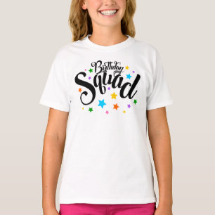 T-shirt Design de soirée d'anniversaire Squad pour enfant
