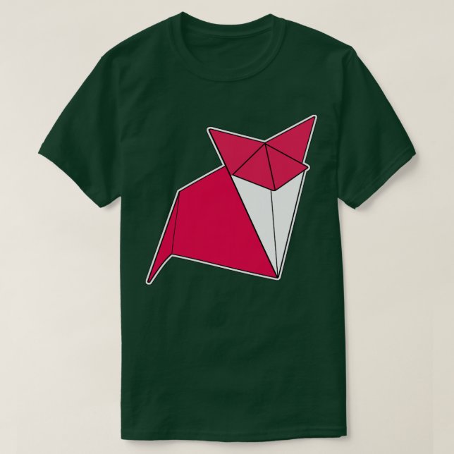T-shirt Design de style Sticker Fox Origami (Design devant)