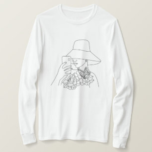 T - Shirt-Design der Frauenkunst mit mobiler Beoba T-Shirt