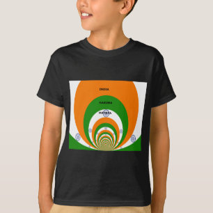 T-shirt Design des couleurs du drapeau national indien. Ha