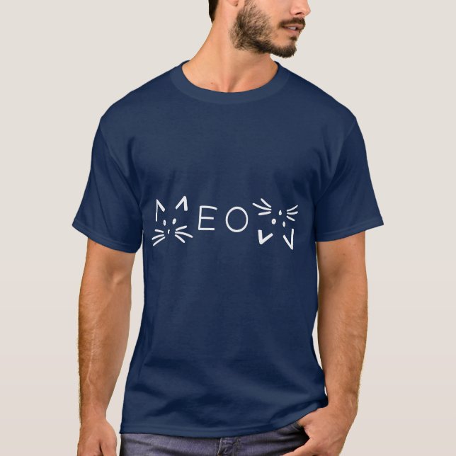 T-shirt Design dessiné à la main par des chats de viande (Devant)