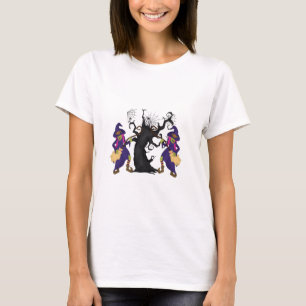 T-shirt Design d'Halloween avec Arbre Croché & Sorcières