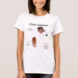T-shirt Design d'histoire Greyhound italien