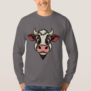 T-shirt Design d'impression de vache de dessin