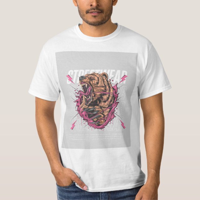 T-shirt Design d'ours Angery (Devant)