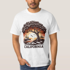 T-shirt Design du coucher de soleil de la mer avec