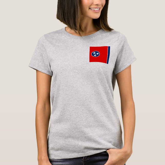 T-shirt Design du drapeau d'état du Tennessee (Devant)
