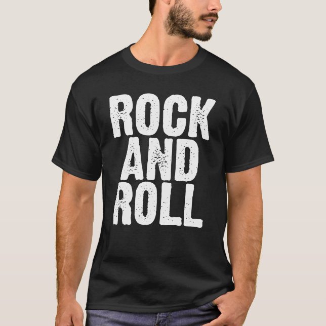 T-shirt design du logo en gras Rock and roll (Devant)