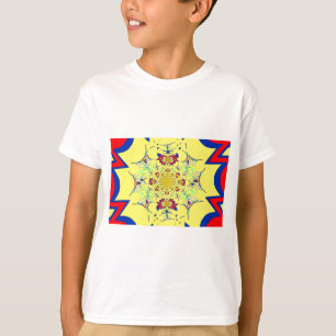 T-shirt Design en damas floral brillant et coloré