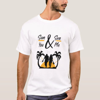 T-shirt Design été Sun And Sea You & Me