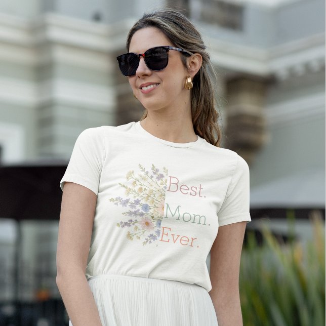 T-shirt Design floral - Cadeau parfait pour la fête des mè (Créateur téléchargé)