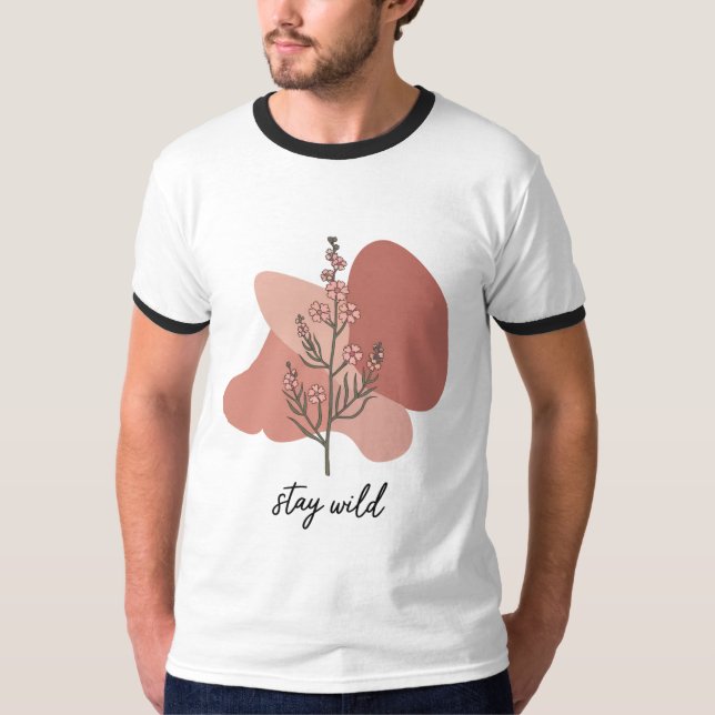 T-shirt Design floral sauvage (Devant)