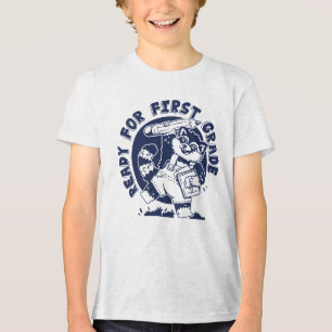 T-Shirt-Design für die erste Klasse mit Waschbär Tri-Blend Shirt