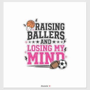 T-Shirt-Design für Sportmütter, die Baller großzie Aufkleber