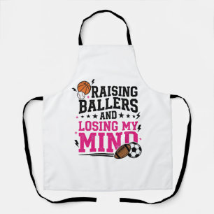 T-Shirt-Design für Sportmütter, die Baller großzie Schürze