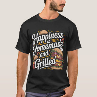 T-Shirt-Design: Glückseligkeit Selbstgegrillter Bu T-Shirt