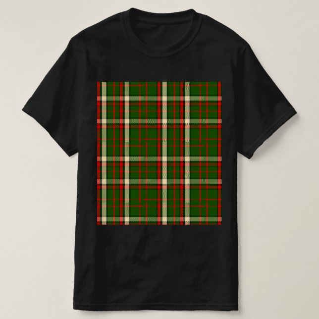 T-Shirt design grenn and red pattern (Design devant)
