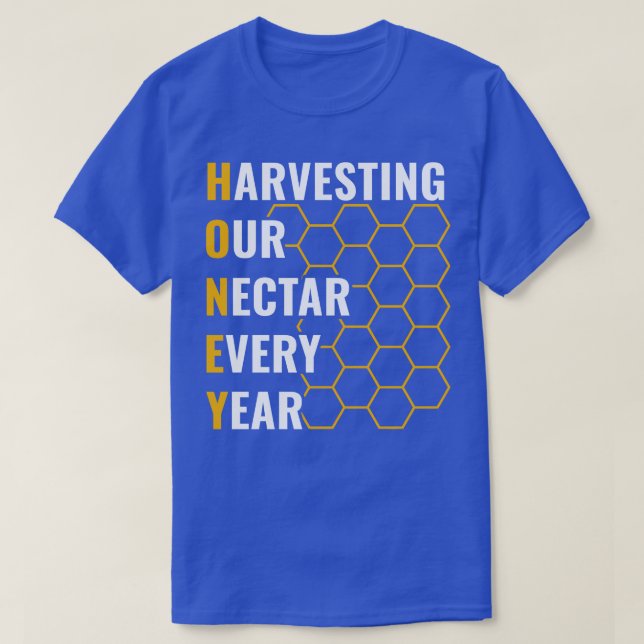 T-shirt Design Homme Miel Récolte Notre Nectar (Design devant)