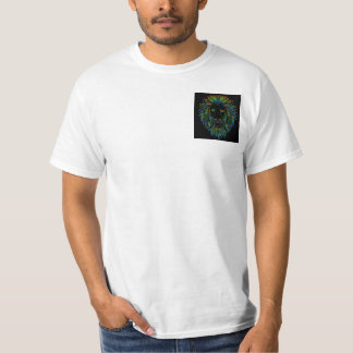 T-shirt Design Illustré Lion Sur La Poitrine Côtière Gauch