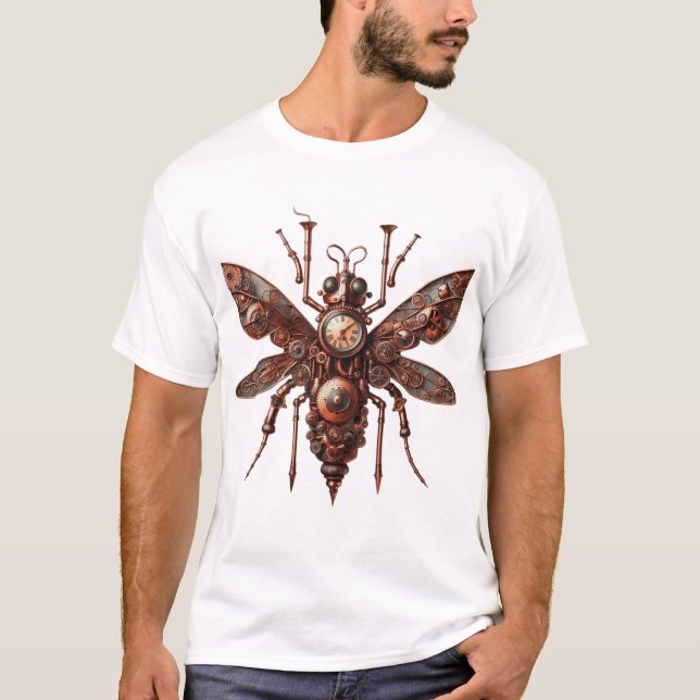 T-shirt Design Insects Steampunk (Devant)
