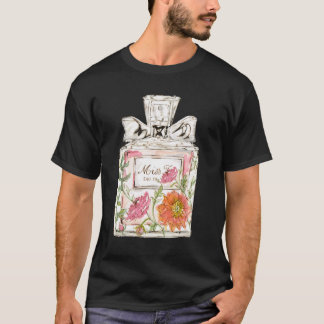 T-shirt Design Joli rose florale Bouteille de parfum Illgr