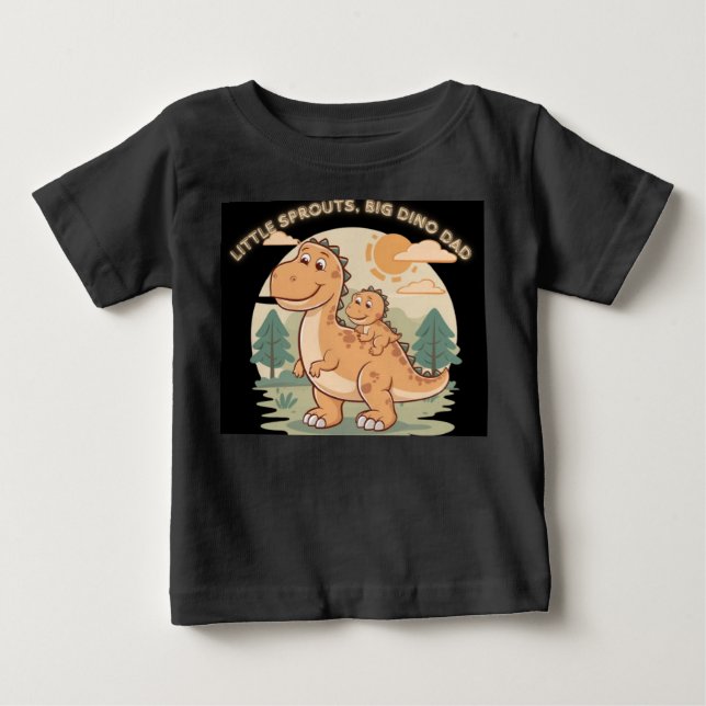 T - Shirt Design: Kleine Sprossen, Big Dino Vater (Vorderseite)