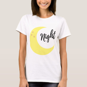 T-shirt design lunaire et nocturne