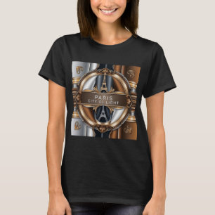 T-shirt Design métallique luxueux - Paris Eiffel Tower Art