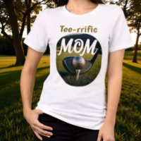 T-Shirt-Design mit Golfschläger und Golfball auf T