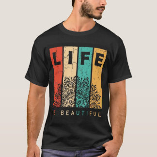 T-Shirt-Design mit Mandala-Motiv "Das Leben ist sc T-Shirt