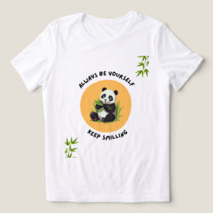 T-Shirt-Design mit spielerischen Panda-Vibes Tri-Blend Shirt